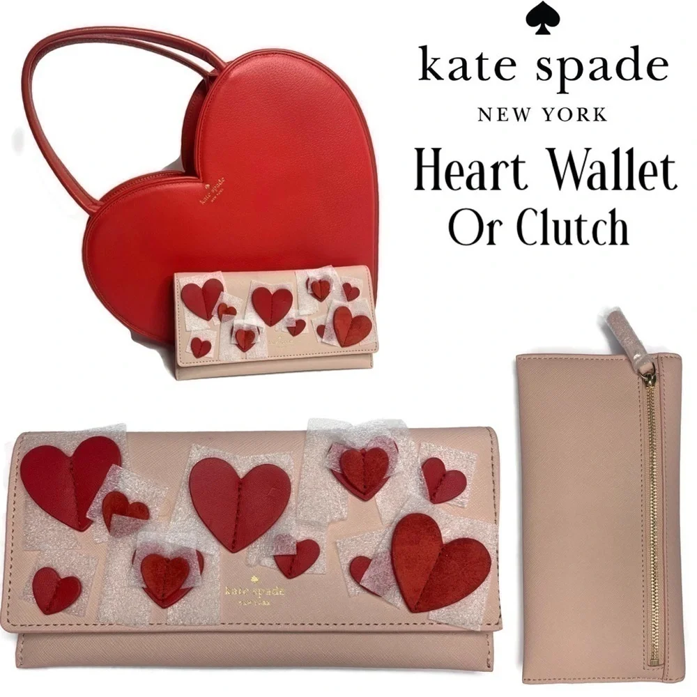Kate Spade Heart Wallet Clutch Valentine’s Gift 💝